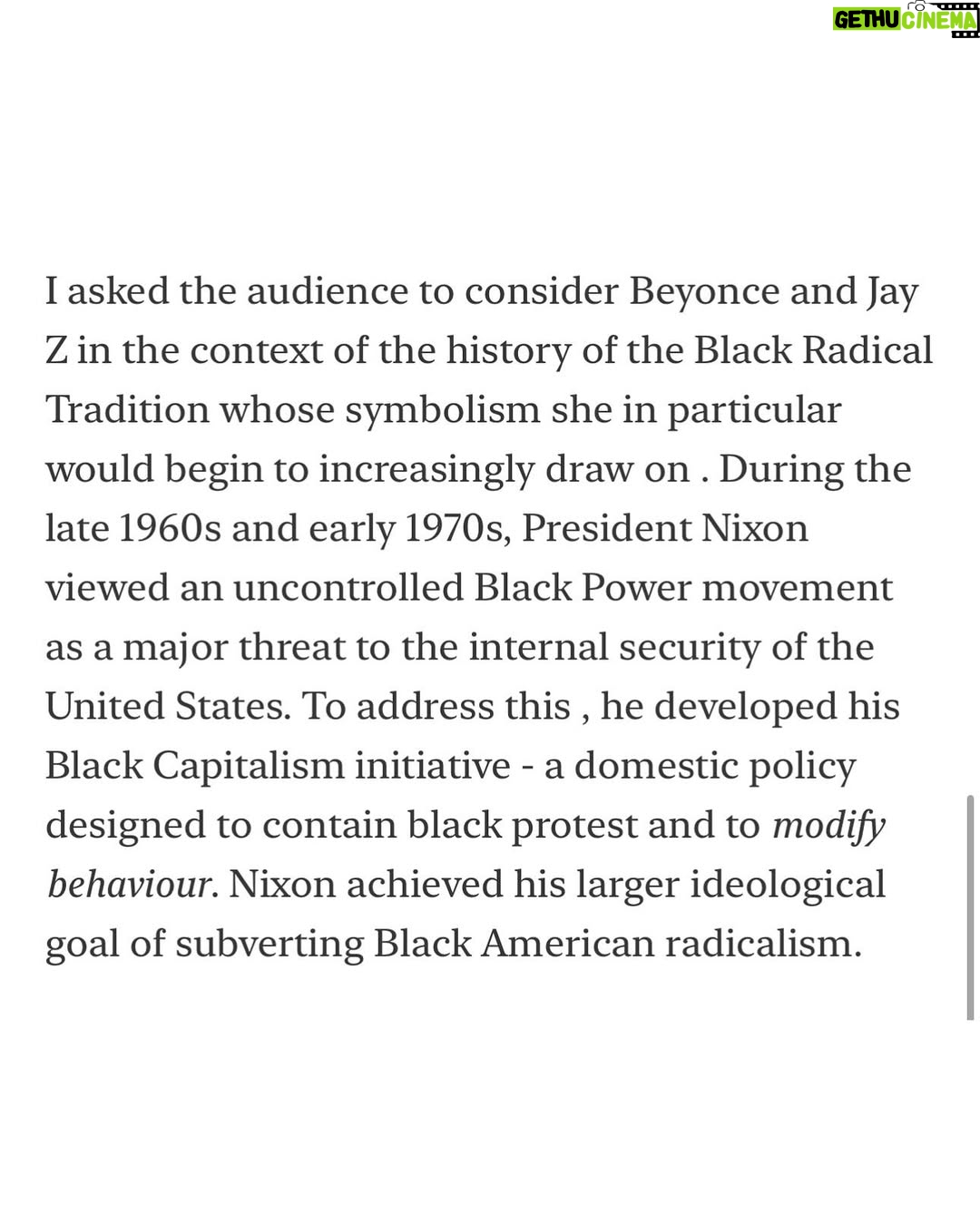 Emma Dabiri - 4.2K Likes - New essay up on Substack! Blonde Ambition; Beyonce: Bellwether / Horseman of the Apocalypse. 

“Race blind” until the #BlackLivesMatter Movement was safely established, in an interview over a decade ago with the repellent Piers Morgan, when asked about experiencing racism, #Beyonce replied “I don’t think people think about my race. I think they look at me as an entertainer and a musician and I’m very happy about that because that’s how I look at people. It’s not about color and race” LOL. Ok sis. Yet as soon as it became commercially expedient, Bey was suddenly and vocally Unapologetically Black™. Yet even that charade was contradictory, confused at best, Psy Ops at worst….

“Beyonce was not putting herself on the line with her use Black Power imagery, it was a calculated move, made at the right time, just as her segue into the visuals of Cowboy Carter preceded the movement towards MAGA alignment”. Link to full article in stories !