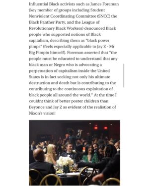 Emma Dabiri Instagram - New essay up on Substack! Blonde Ambition; Beyonce: Bellwether / Horseman of the Apocalypse. 

“Race blind” until the #BlackLivesMatter Movement was safely established, in an interview over a decade ago with the repellent Piers Morgan, when asked about experiencing racism, #Beyonce replied “I don’t think people think about my race. I think they look at me as an entertainer and a musician and I’m very happy about that because that’s how I look at people. It’s not about color and race” LOL. Ok sis. Yet as soon as it became commercially expedient, Bey was suddenly and vocally Unapologetically Black™. Yet even that charade was contradictory, confused at best, Psy Ops at worst….

“Beyonce was not putting herself on the line with her use Black Power imagery, it was a calculated move, made at the right time, just as her segue into the visuals of Cowboy Carter preceded the movement towards MAGA alignment”. Link to full article in stories !