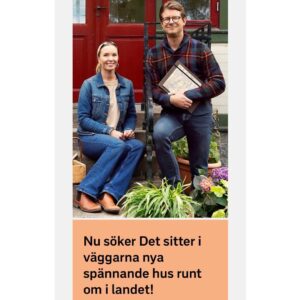 Erika Åberg Instagram - Vi ska spela in nya avsnitt av Det sitter i väggarna!
Mina kollegor har börjat planeringen inför 2026. I varje avsnitt besöker jag och @rickard_thuner ett gammalt hus där Rickard berättar om historien och jag hjälper till med en del av restaureringen.

För att få ihop en timmes tv-program är vi på plats i åtta dagar. Vill du vara med? Eller känner du någon som skulle kunna vara intresserad? 

Nu är anmälan öppen.
Gå in på casting.freemantle.se
🤗