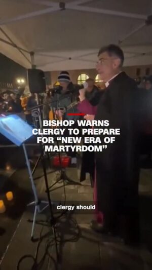 Erin Burnett Instagram - Erin Burnett speaks to a Bishop who is telling his clergy to prepare for a “new era of martyrdom.” #cnn #outfrontcnn #trump #news #bishop