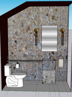 Erin Daniels Instagram - The evolution of a powder room, designed by yours truly. Almost there… Thank you Amy @kamp, @apparatusstudio and @waterworks for the mewd… it’s sexy as hell!