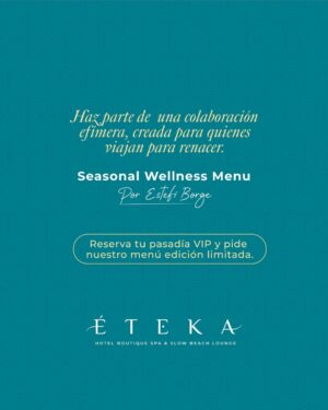 Estefanía Borge Instagram - ✨ Pasadía en Cartagena, disponible por tiempo limitado.
En Éteka, el bienestar se vive —y se saborea— solo por un instante irrepetible.
Presentamos nuestro Seasonal Wellness Menu, una experiencia gastronómica creada junto a @estefiborge, disponible exclusivamente durante esta temporada.
Una propuesta pensada para quienes entienden que el verdadero lujo es efímero:
🍃 Entrada fresca que despierta los sentidos
✨ Platos principales inspirados en la tierra y el mar
🍫 Un postre final que invita a pausar, sentir y disfrutar sin culpa
Solamente disponible dentro de nuestro Pasadía VIP en Cartagena, diseñado para quienes buscan más que un destino: buscan conexión, belleza y sabor consciente.
📍 Éteka · Isla Tierra Bomba
⏳ Disponible por tiempo limitado
💬 Reserva tu pasadía en Cartagena antes de que esta experiencia se despida.