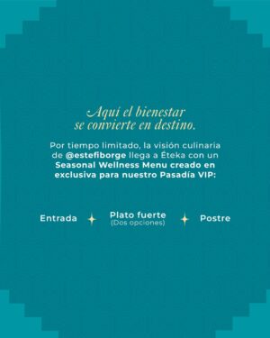 Estefanía Borge Instagram - ✨ Pasadía en Cartagena, disponible por tiempo limitado.
En Éteka, el bienestar se vive —y se saborea— solo por un instante irrepetible.
Presentamos nuestro Seasonal Wellness Menu, una experiencia gastronómica creada junto a @estefiborge, disponible exclusivamente durante esta temporada.
Una propuesta pensada para quienes entienden que el verdadero lujo es efímero:
🍃 Entrada fresca que despierta los sentidos
✨ Platos principales inspirados en la tierra y el mar
🍫 Un postre final que invita a pausar, sentir y disfrutar sin culpa
Solamente disponible dentro de nuestro Pasadía VIP en Cartagena, diseñado para quienes buscan más que un destino: buscan conexión, belleza y sabor consciente.
📍 Éteka · Isla Tierra Bomba
⏳ Disponible por tiempo limitado
💬 Reserva tu pasadía en Cartagena antes de que esta experiencia se despida.