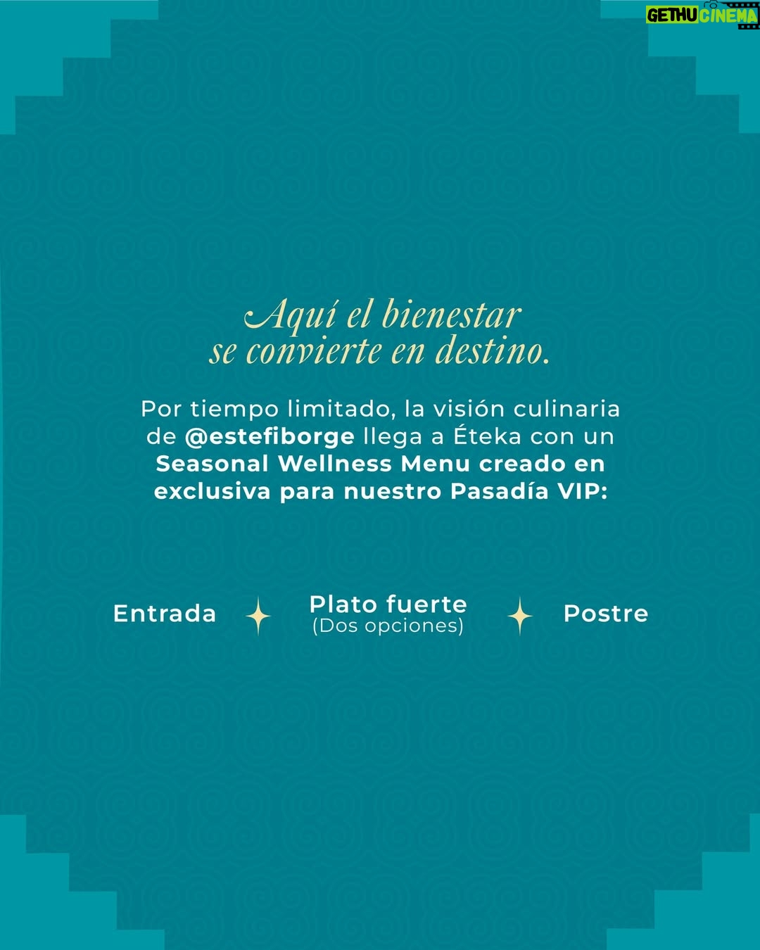 Estefanía Borge - 785 Likes - ✨ Pasadía en Cartagena, disponible por tiempo limitado.

En Éteka, el bienestar se vive —y se saborea— solo por un instante irrepetible.

Presentamos nuestro Seasonal Wellness Menu, una experiencia gastronómica creada junto a @estefiborge, disponible exclusivamente durante esta temporada.

Una propuesta pensada para quienes entienden que el verdadero lujo es efímero:

🍃 Entrada fresca que despierta los sentidos
✨ Platos principales inspirados en la tierra y el mar
🍫 Un postre final que invita a pausar, sentir y disfrutar sin culpa

Solamente disponible dentro de nuestro Pasadía VIP en Cartagena, diseñado para quienes buscan más que un destino: buscan conexión, belleza y sabor consciente.

📍 Éteka · Isla Tierra Bomba
⏳ Disponible por tiempo limitado
💬 Reserva tu pasadía en Cartagena antes de que esta experiencia se despida.