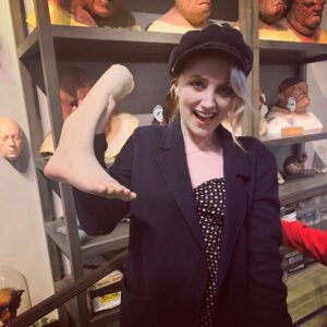 Evanna Lynch Instagram - Guess where I went today! 😍🧙🏼‍♀️✨ Thank you @wbtourlondon for an amazing, fun and nostalgic day with my friends! And to Kim, our brilliant tour guide who told me loads of things about the films I didn’t know, I literally feel dizzy from all the information⚡️ Also fun fact, these are moulds of my feet done for Ootp and at the end of the films I went to creature effects and asked could I please have my weird feet welly things to keep as they will fit only me and they told me they didn’t have them anymore and here is proof that they liiiiiiied!!! But anyway, they are there and have a satisfyingly strange home among the giants and troll heads 🦶🏻🦶🏻 #wbtourlondon #theyrecalledthestrals #Potterhead