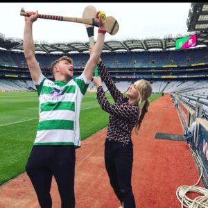 Evanna Lynch Instagram - Had the best time last week exploring Ireland with @jamesphelps_pictures and @oliver_phelps !! 🇮🇪 They are making a travel show with @danielpsharp @annagraceomalley and @martinblencowe and their first stop was home! 💚🤍🧡 I can’t share too much about the adventures we went on but we made a lot of friends, went hurling, foraged for mushrooms and had deep chats in the car!! T’was a weird and wonderful way to spend my first week of my thirties…

Thank you especially to lovely staff at @cartonhouse for giving me such a fabulous birthday celebration and the most majestic room I’ve ever stayed in!! I’m still heartbroken we couldn’t fit the balloons in the car 😭
#Ireland