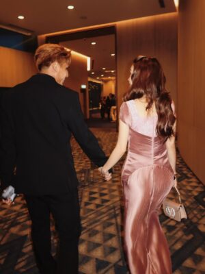 Eyka Farhana Instagram - First wedding date with my husband 🩷✨ 
Congrats Nicole & Aidi! You guys are a perfect match. May your love grow stronger forever and may your marriage be filled with everlasting love and happiness. 

In my custom made by @merahjambuofficial_ 🤍 I told Hana I wanted something simple but sweet, and she truly made it happen. Thank you for making my dress look so sweet ✨