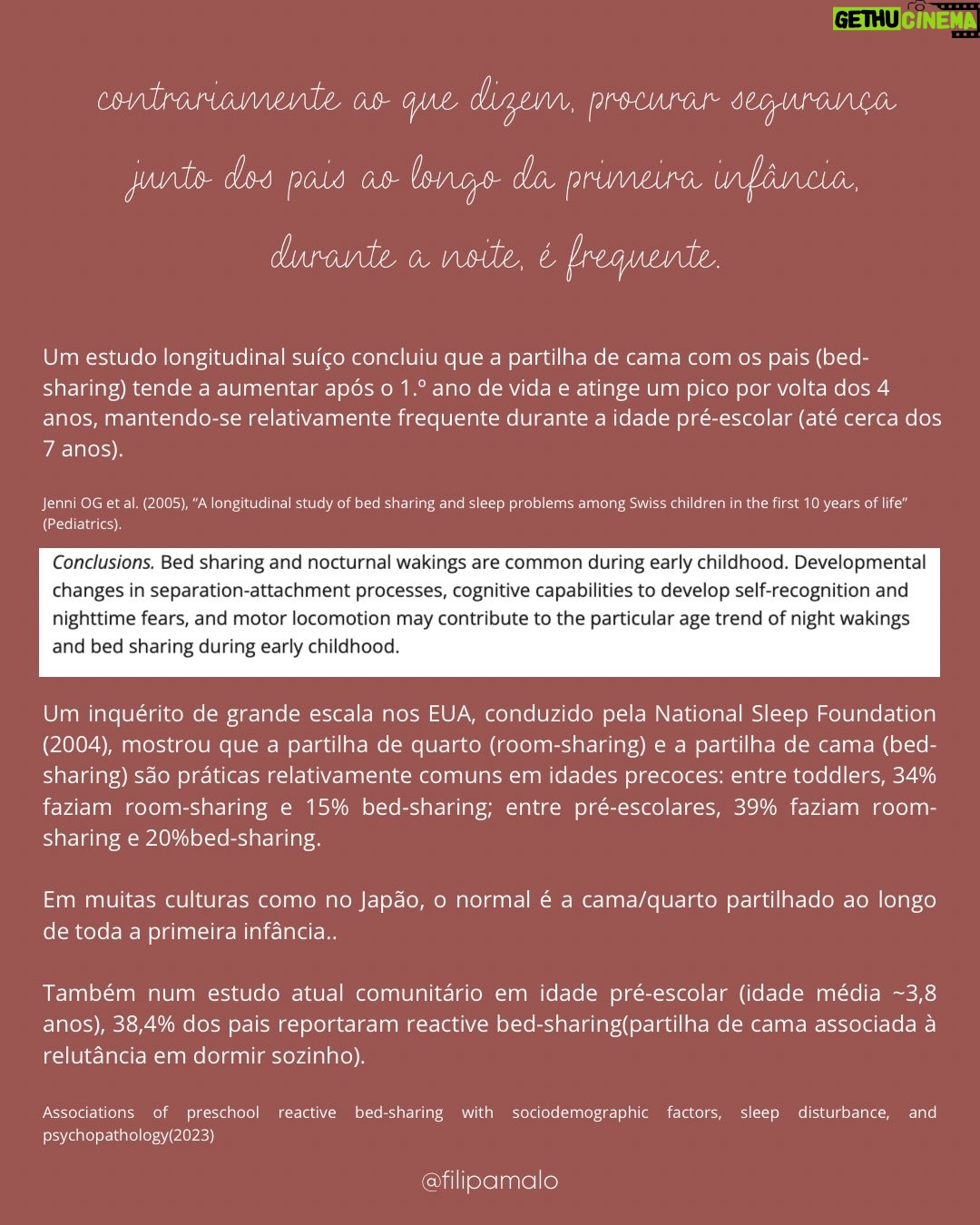Filipa Maló Franco - 1.4K Likes - Vamos compreender os medos ao longo da primeira infância?

Neste post tentei relacionar duas perguntas muito frequentes: os medos e a sua relação com o sono noturno.

A criança é um mundo. E sempre que trabalhamos algo dentro dela, temos de a conhecer, compreender à luz do desenvolvimento emocional e relacional. Tudo o que a envolve e a sua história. Sendo certo que um medo não se supera porque o adulto quer, ou porque parece tão disparatado que dizer que “não é preciso ter medo” magicamente resolve. É na incompreensão que tudo se amplifica, e o que vejo frequentemente em consulta, são medos não traduzidos e acima de tudo, não compreendidos.

Fez-vos sentido?