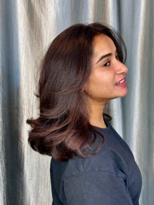 Fouzil Hidhaya Instagram - Heyyy new look 💇‍♀️💕

📍 @toniandguy.porur 
 
Styled by : @c3bbneetusyard 

#meta #metauniverse #life #instagram #instagood #hairstyle #toniandguy #salon #peace #happy
