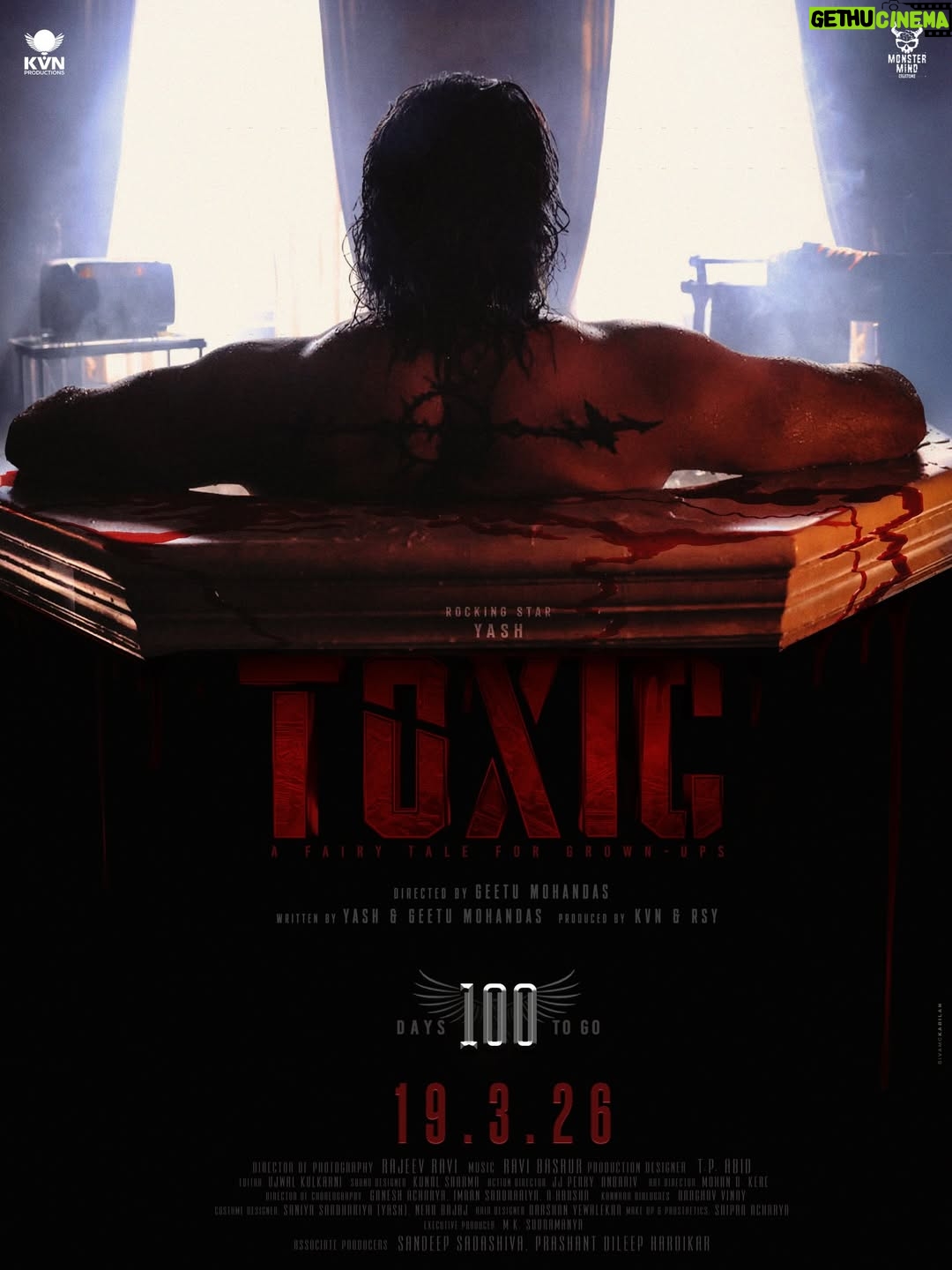 Geetu Mohandas - 1.2 Million Likes - The Fairy Tale unfolds in 100 days
#Toxic 

@ravibasrur #RajeevRavi @editorujwalk @crowsnestproject @mohanbkeremohan #SandeepSadashiva #PrashantDileepHardikar #KunalSharma @jjlocoperry @anbariv_action_director #MonsterMindCreations