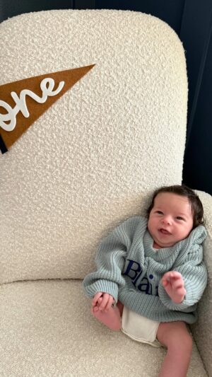 Geles Rodriguez Instagram - & just like that a month has gone by, can’t believe Blaine is one month old already, he loves being cuddled by his mommy and obsessed with staring at his dad. He is already finding his little voice and thinks he’s a big boy and can pick up his little head on his own. He still loves a good 3am party but is finally sleeping longer than four hours at nights, with bath time as his favorite time of day. Happy one month baby Blaine 🤍
