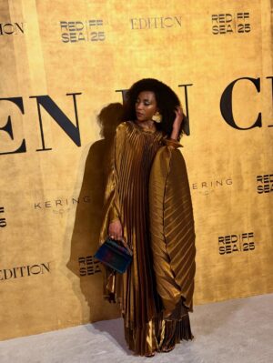 Genevieve Nnaji Instagram - Thank you for having me @redseafilm 🌹🌹 #rsff 
Love u deep @hudayya ❤️