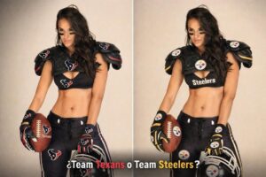 Gina Holguín Instagram - ¿Team Texans o Team Steelers?
🏈😎🙌🏽
#NFLEnTelevisa