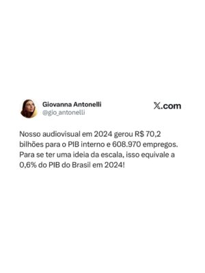 Giovanna Antonelli Instagram - Que momento lindo pro Brasil e pro audiovisual brasileiro! Depois de 27 anos, o Golden Globes, de melhor filme e com Wagner levando o prêmio de melhor ator, um ano depois de Fernanda! 🇧🇷✨
Um reconhecimento que fala da expansão do nosso cinema, da força das nossas histórias e do talento que atravessa fronteiras.
O audiovisual brasileiro cresce, se reinventa e ocupa, cada vez mais, o lugar que merece no mundo. 🎬💛