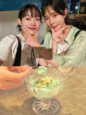 Ha Da-in Instagram - 🥂🍧여름에, 따듯한 날들🍰🐸♥️