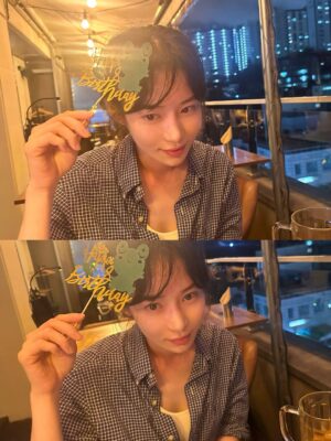 Ha Da-in Instagram - 🥂🍧여름에, 따듯한 날들🍰🐸♥️