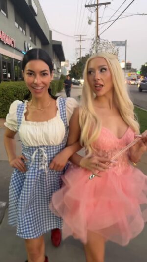 Haley Pullos Instagram - Happy Wicked week! 🫧👠✨ #wicked #wickedforgood #glinda #dorothy