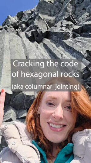 Hannah Fry Instagram - Also, studies into fracture mechanics (the way a crack releases the built-up tension in the material) found that the stress in the contracting rock is most efficiently relieved by three fractures meeting at 120 degree angles. So while the initial cracks are all over the place, they eventually settle into the path of least resistance - hexagons.

Why Hexagonal Basalt Columns? by M Hofmann, R Anderssohn, H-A Bahr, H-J Weiss, and J Nellesen (2015)