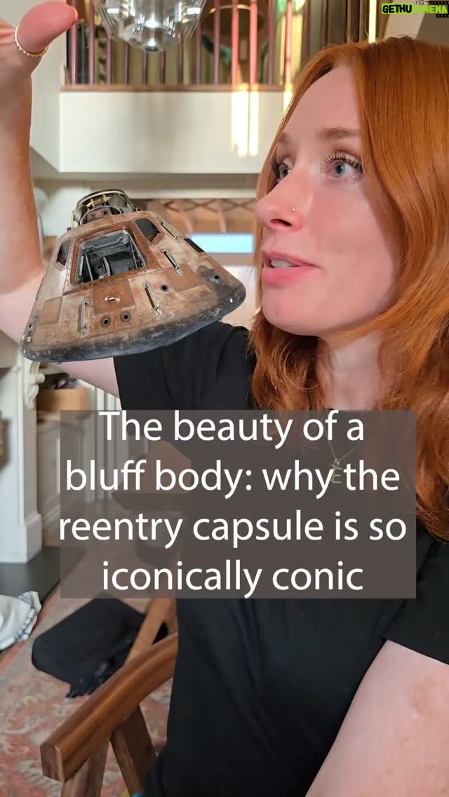Hannah Fry - 45.2K Likes - Bluff bodies are also often called by another name - but I'm not sure if that's one of those sorts of words that get you banned 😬 🫢 

If you want to go deeper down this rabbit hole (and who wouldn't!?), a great start is Facing the Heat Barrier: A History of Hypersonics by T.A. Heppenheimer (2006)