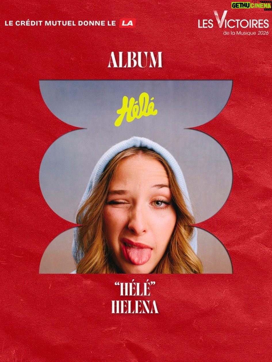 Héléna Bailly - 148.7K Likes - Nommée dans 4 catégories aux Victoires de la musique aux côtés d’artistes incroyables, c’est un truc de zinzin.
Je suis trop honorée, merci merci 🥹🫶🏽
@lesvictoires