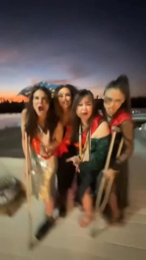 Hilary Shepard Instagram - 🎄🎅🤶Second Annual EVIL QUEENS (AKA THE REAL HOUSEWIVES OF ANGEL GROVE ) Christmas blessing ! Peace and Love to all of you….EXCEPT for the #powerrangers ‼️#rehag #divatox #evilqueen #ritarepulsa @amyrolleofficial @sinwongriding @carlaperez !