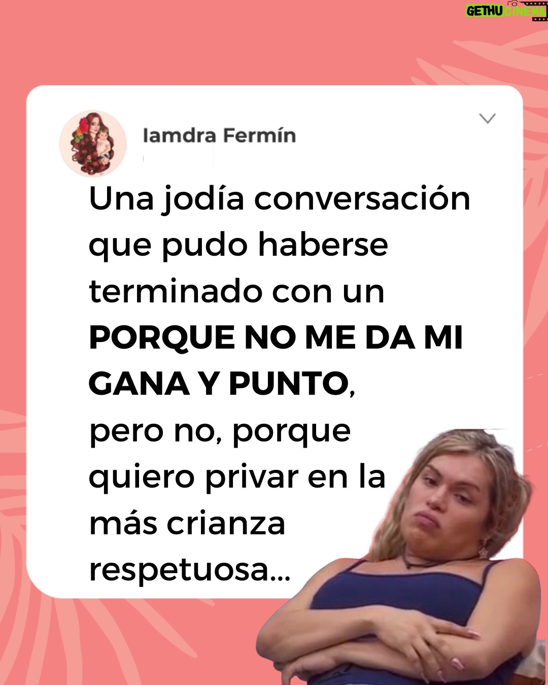Iamdra Fermín - 12.6K Likes - ~Mínimo va a ser abogada litigante🥲…
Cabe destacar que en toda esta discusión ella estaba impaciente y quillada.
[Yo también pero tenía que comportarme como adulta madura🙄).
#criandocarajitosif #anecdotascarajitosif casi 7 años.