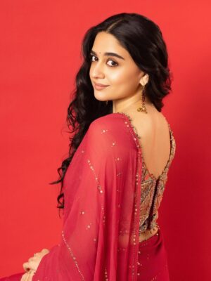 Iman Esmail Instagram - Happy New Year ❤️ thank you all for your continuous love and support, it means more than you know! Cheers to another year of spreading light and love through art 💕

.
Outfit: @payalsinghal 
Jewellery: @neerusindia
Makeup: @makeupartist_nehaa
Hair: @Chakrapu.madhu
Shot by: @shareefnandyala