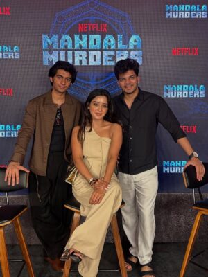 Insha Ghai Instagram - Bombay’s skies, a crime story waiting to unfold,
and somewhere in between me, just taking it all in.
At the Trailer launch of Mandala Murders… and it begins!! 
@netflix_in @yrf 
#MandalaMurdersOnNetflix 
#NetflixSeries #AestheticTravel #BombayStories #MandalaMood