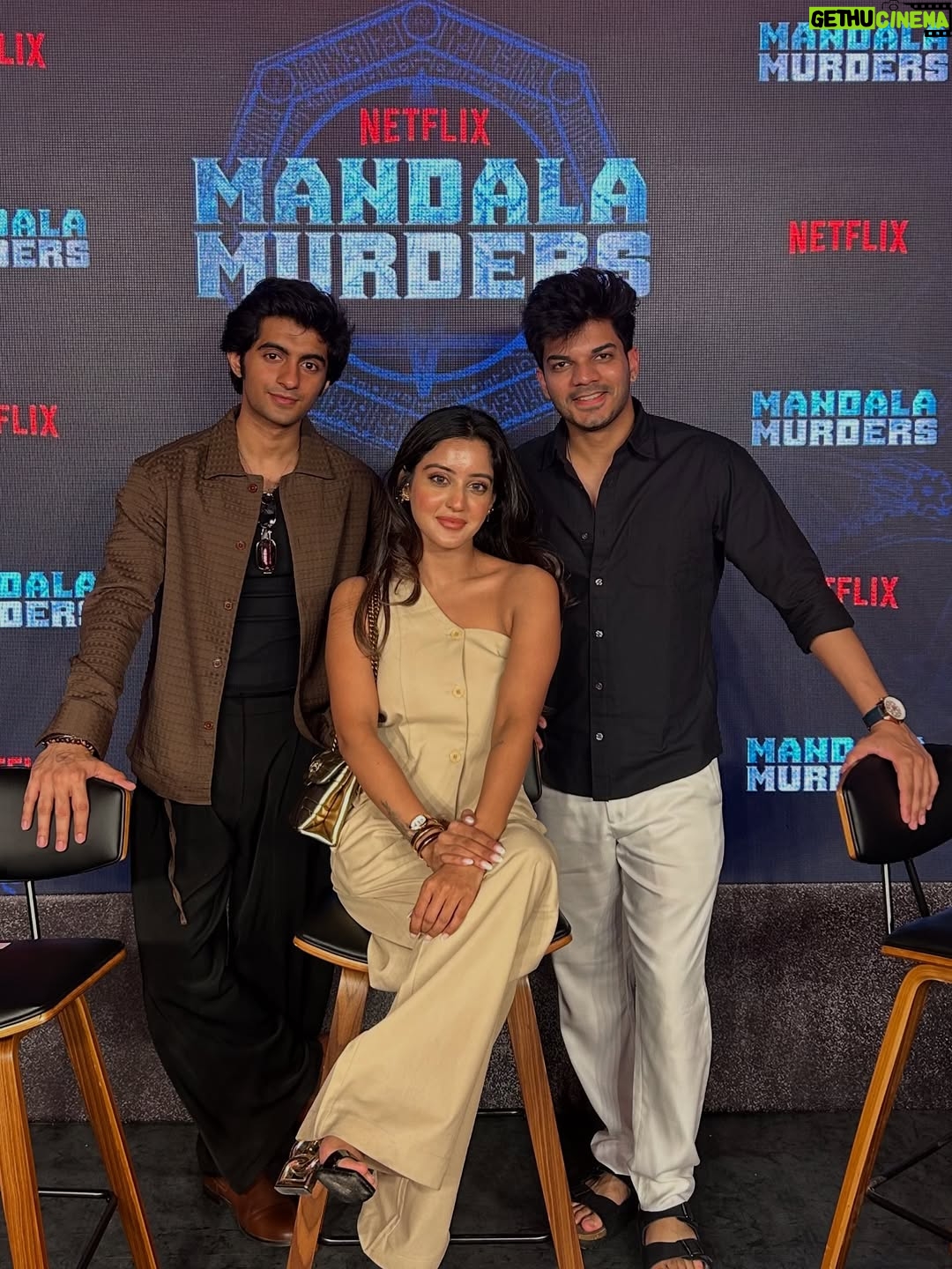 Insha Ghai - 11.1K Likes - Bombay’s skies, a crime story waiting to unfold,
and somewhere in between me, just taking it all in.
At the Trailer launch of Mandala Murders… and it begins!! 
@netflix_in @yrf 
#MandalaMurdersOnNetflix 
#NetflixSeries #AestheticTravel #BombayStories #MandalaMood