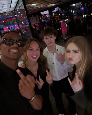 Isabella Crovetti Instagram - Grateful I got to watch the show’s filming come to a close. Love u cam I’m incredibly proud of u❤️ @cameroncrovetti 

#theboys #wrapparty #party #amazonprime #ryan #ryantheboys #homelander #atrain #theboyshomelander #ryan #siblings #theboysamazon