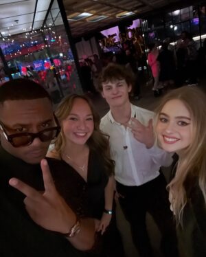 Isabella Crovetti Instagram - Grateful I got to watch the show’s filming come to a close. Love u cam I’m incredibly proud of u❤️ @cameroncrovetti 

#theboys #wrapparty #party #amazonprime #ryan #ryantheboys #homelander #atrain #theboyshomelander #ryan #siblings #theboysamazon