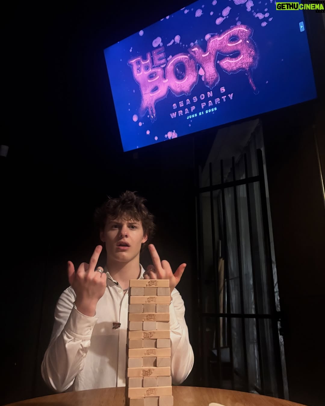 Isabella Crovetti - 12.5K Likes - Grateful I got to watch the show’s filming come to a close. Love u cam I’m incredibly proud of u❤️ @cameroncrovetti 

#theboys #wrapparty #party #amazonprime #ryan #ryantheboys #homelander #atrain #theboyshomelander #ryan #siblings #theboysamazon