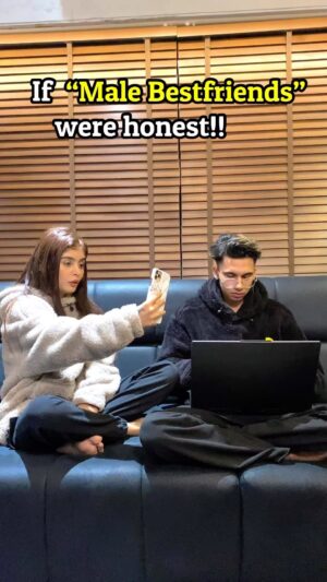 Ishika Choudhary Instagram - Itni honesty bhi nahi chahiye thi 🙂🤧

Tag that Male Bestfriend who needs to be this honest 
#fyp #explore #bestfriends #friends #reels