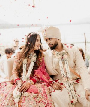 Ishpreet Dang Instagram - 30.11.25 #Tejpreet Ab Toh Forever ❤️

This Wedding is Straight Out of Our dreams !! We crafted every moment with our hands and it turned out so magical that we are still feeling all the intensity of every second ! 

Ishpreet Outfit @rimpleandharpreet 
Tejas Outfit - @muktikavithcasa 
Makeup by - @sunny_makeup_artist 
Event @eternityeventss 
Clicked by @camerawala_74 & Team 
Location @savanalakeresort