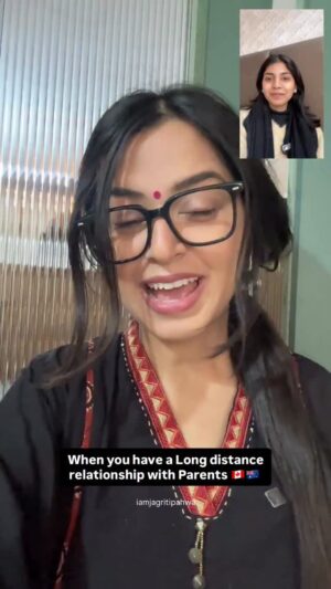 Jagriti Pahwa Instagram - Teri Bhut Yaad Aati Hai Beta🥹Tag someone who lives abroad ✨
.
.
.
#abroadlife #jagritipahwa #lifeincanada #ukvisa #longdistance