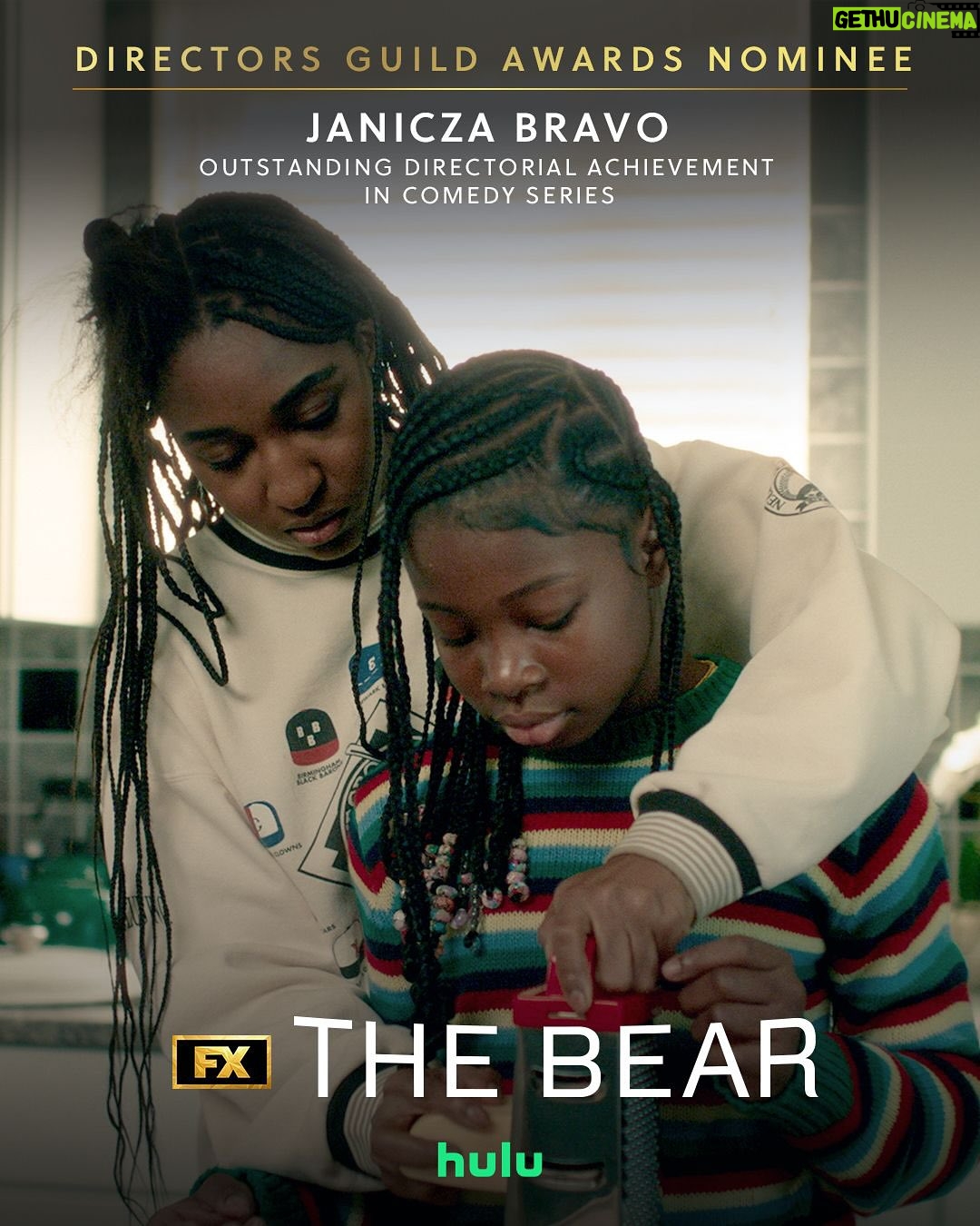 Janicza Bravo - 20.5K Likes - Congratulations to the Directors Guild Award nominees for FX’s The Bear: 

🎬  Christopher Storer - “Bears” 
🎬  Janicza Bravo - “Worms”