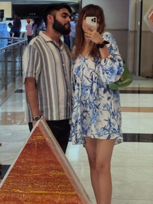 Janvi Sikaria Instagram - 1 screwed up order, 3 years of friendship 3 years of dating, 1 shark tank approved venture and 20 breakups later 🙂↔️