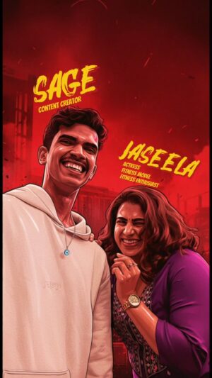 Jaseela Parveen Instagram - Chechi oru scene member😂❤️⚡👉🏻@sage.vloh
.
Not an average Actress at all @jaseela_parveen 💪🏻📈
.
Sage Vloh | AA23 intro trend with Celebrity
.
.
#sage #vloh #fun #aa23 #intro