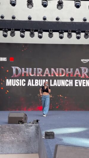 Jasmine Sandlas Instagram - Dhurandhar Music Launch was massive. I still can’t believe what happened tonight. @ranveersingh and @hanumankind WOW wow WoW 🤩 @bagchi_mb I love you. @adityadharfilms We missed you.
Music out now !!
