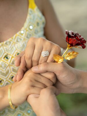 Jaspreet Dyora Instagram - And the Sun said YES to the Moon ☀️🌙💍
@jaspreetkaurdyora x @karangalhotraaa - a forever collab signed by Universe 💕