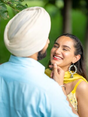 Jaspreet Dyora Instagram - And the Sun said YES to the Moon ☀️🌙💍
@jaspreetkaurdyora x @karangalhotraaa - a forever collab signed by Universe 💕