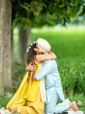 Jaspreet Dyora Instagram - And the Sun said YES to the Moon ☀️🌙💍
@jaspreetkaurdyora x @karangalhotraaa - a forever collab signed by Universe 💕