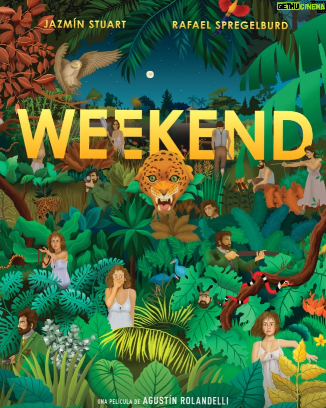 Jazmín Stuart - 3.1K Likes - Que felicidad inmensa estrenar “Weekend”!
Gracias a nuestros amigos, familias y colegas por acompañarnos.
Celebro nuestro cine y la comunidad hermosa y apasionada que conformamos todxs quienes lo hacemos, lo vemos, y lo amamos. 🎬🇦🇷♥️
Vengan, la van a pasar bomba! 💥
.
.
@weekendlapelicula 
@cine.gaumont