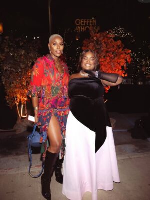 Jerrie Johnson Instagram - Back to the Future 🩶 I’m Locked in 🖇️

Thank you @octarell_again for a beautiful night at @geffenplayhouse And to the amazing TRAILBLAZER @bodycourage, My sister you are so deserving.

#BackToTheFuture #Siren #geffen #geffenplayhouse #TarellLetsPlay 😌 #trailblazer #fyp