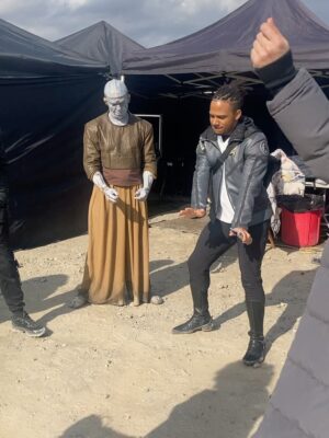 Jess Bush Instagram - BTS from ep 5 THROUGH THE LENS OF TIME featuring us in the quarry where it was really effing cold and we all lost our minds just a little bit but mostly in a fun way