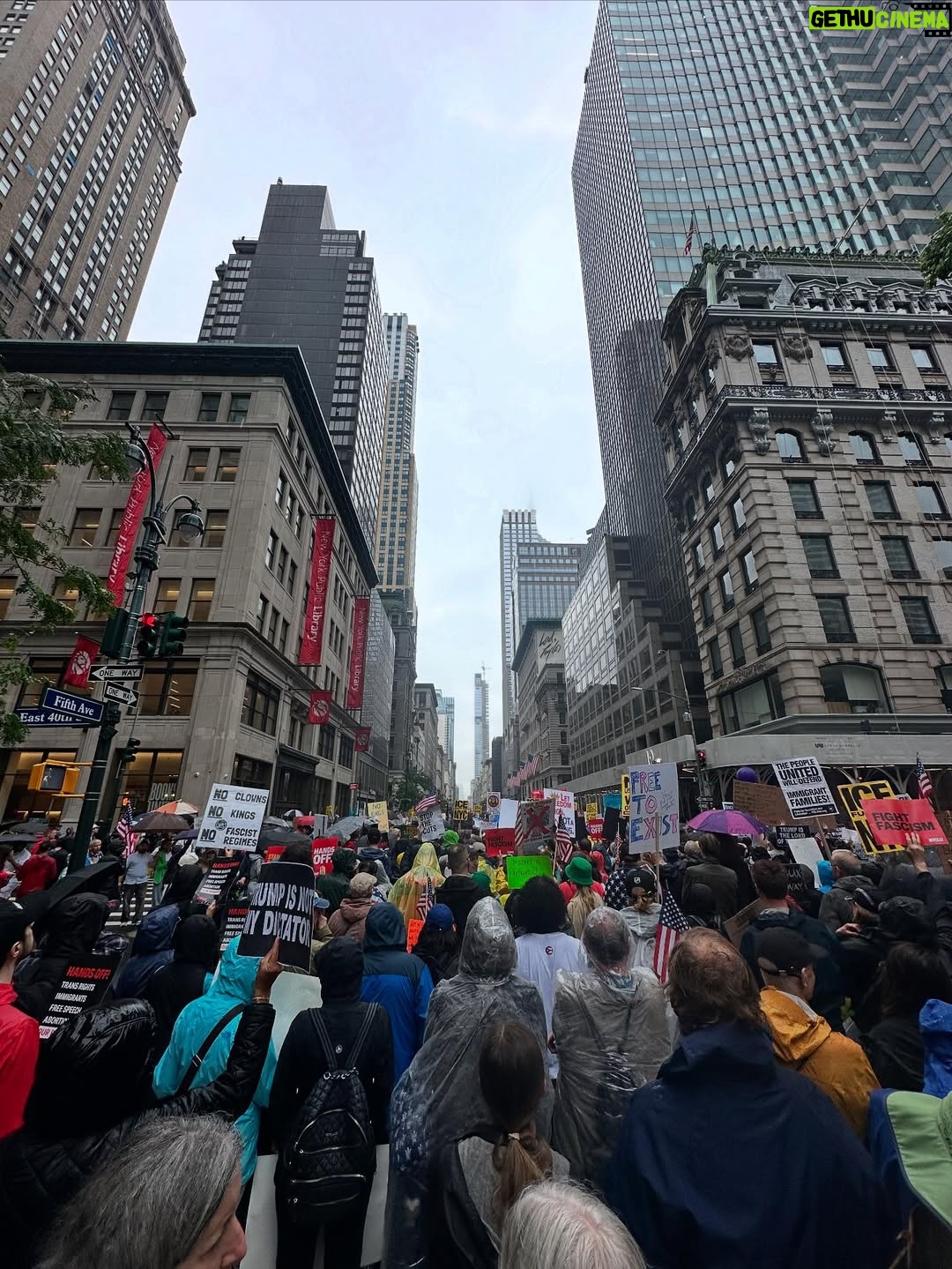 Jessica Keenan Wynn - 1.7K Likes - A rainy, peaceful, POWERFUL NO KINGS protest in NYC today! I love our city of resistance!