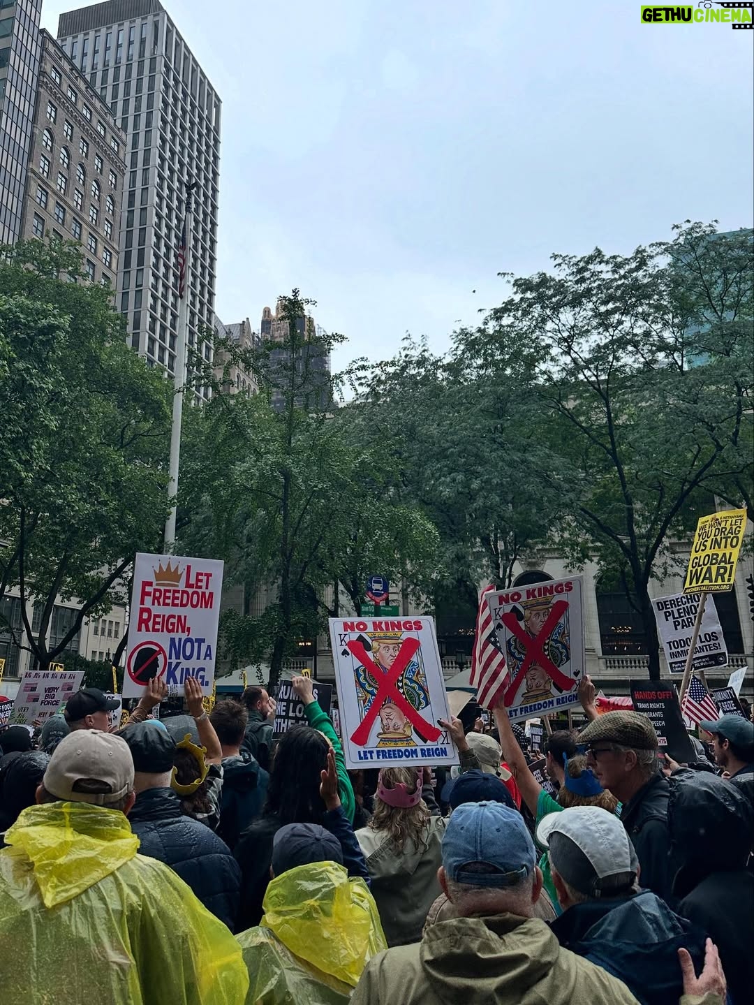 Jessica Keenan Wynn - 1.7K Likes - A rainy, peaceful, POWERFUL NO KINGS protest in NYC today! I love our city of resistance!