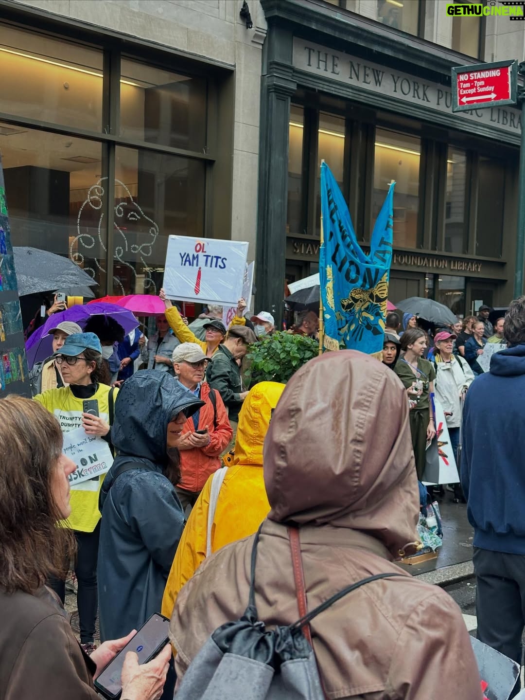 Jessica Keenan Wynn - 1.7K Likes - A rainy, peaceful, POWERFUL NO KINGS protest in NYC today! I love our city of resistance!