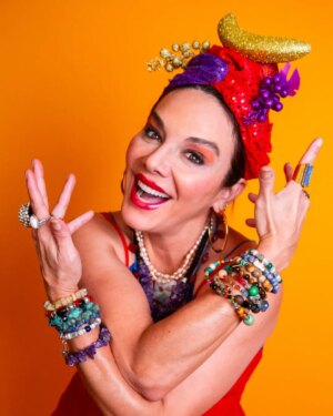 Jill-Michele Meleán Instagram - Jill-Michele Melean explores her Miranda rights. #jillmichelemelean #jillyonline #comedyactress #standupcomedian #latinaactress #retropinup #2beetches #carmenmiranda #oldhollywood #portraitseries