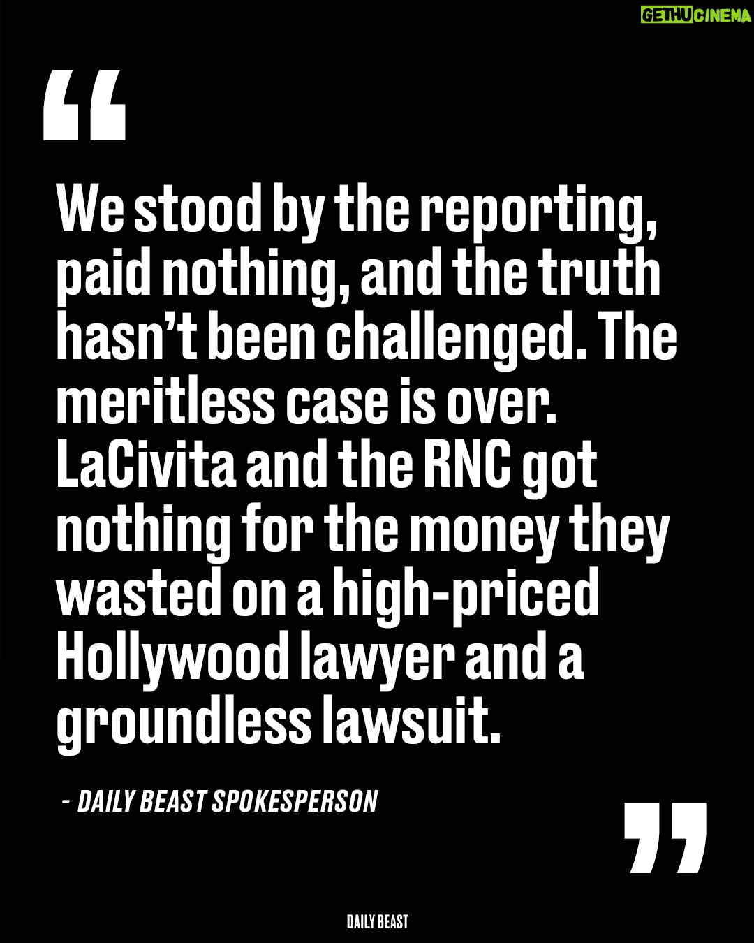 Joanna Coles - 1.3K Likes - A great result for the DailyBeast and our legal team. And of course, freedom of the press.